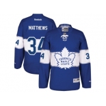 Men's Toronto Maple Leafs #34 Auston Matthews Blue 2017 Centennial Classic Stitched NHL Jersey