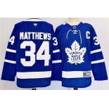 Men's Toronto Maple Leafs #34 Auston Matthews Blue 2024-25 Stitched Jersey