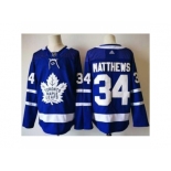 Men's Toronto Maple Leafs #34 Auston Matthews Royal Blue Home 2017-2018 adidas Hockey Stitched NHL Jersey