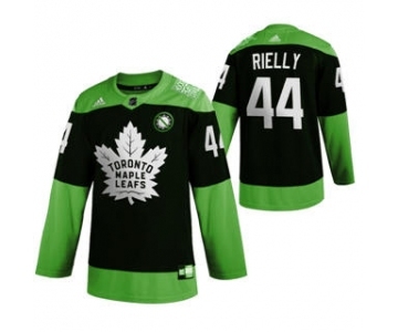 Men's Toronto Maple Leafs #44 Morgan Rielly Green Hockey Fight nCoV Limited Hockey Jersey