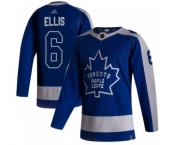 Men's Toronto Maple Leafs #6 Ron Ellis 2021 Reverse Retro Blue Special Edition Authentic Jersey