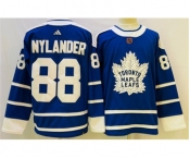 Men's Toronto Maple Leafs #88 William Nylander Blue 2022 Reverse Retro Stitched Jersey