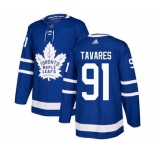 Men's Toronto Maple Leafs #91 John Tavares Blue Home Stitched Hockey Jersey