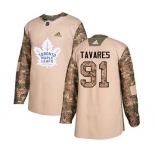 Men's Toronto Maple Leafs #91 John Tavares Camo 2017 Veterans Day Stitched Hockey Jersey