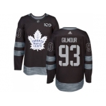 Men's Toronto Maple Leafs #93 Doug Gilmour Black 1917-2017 100th Anniversary Stitched NHL Jersey