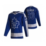 Men's Toronto Maple Leafs #93 Doug Gilmour Blue 2020-21 Reverse Retro Alternate Hockey Jersey