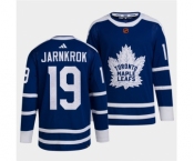 Men's Toronto Maple Leafs Black #19 Calle Jarnkrok Blue 2022 Reverse Retro Stitched Jersey