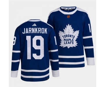 Men's Toronto Maple Leafs Black #19 Calle Jarnkrok Blue 2022 Reverse Retro Stitched Jersey