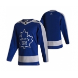 Men's Toronto Maple Leafs Blank Blue 2020-21 Reverse Retro Alternate Hockey Jersey