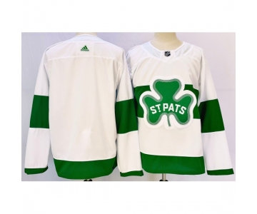 Men's Toronto Maple Leafs White Blank St Patricks Authentic Jersey