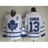 NHL Toronto Maple Leafs #13 Mats Sundin white Throwback Stitched jerseys