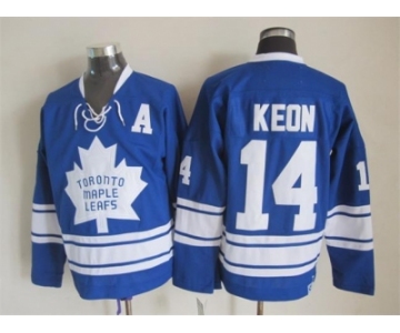 NHL Toronto Maple Leafs #14 Dave Keon blue Throwback Stitched jerseys