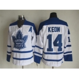 NHL Toronto Maple Leafs #14 Dave Keon white Throwback Fel Visking Shoulder Stitched jerseys