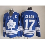 NHL Toronto Maple Leafs #17 Wendel Clark blue Throwback Stitched jerseys