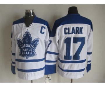 NHL Toronto Maple Leafs #17 Wendel Clark white Throwback Fel Visking Shoulder Stitched jerseys