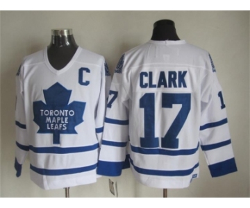 NHL Toronto Maple Leafs #17 Wendel Clark white Throwback Stitched jerseys