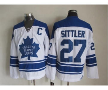 NHL Toronto Maple Leafs #27 Darryl Sittler white Throwback Stitched jerseys