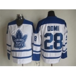 NHL Toronto Maple Leafs #28 Domi white Throwback Fel Visking Shoulder Stitched jerseys