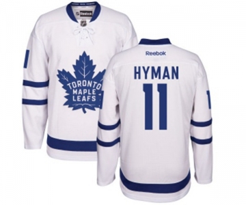 Reebok Toronto Maple Leafs #11 Zach Hyman Authentic White Away NHL Jersey