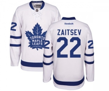 Reebok Toronto Maple Leafs #22 Nikita Zaitsev Authentic White Away NHL Jersey