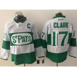 Toronto Maple Leafs #17 Wendel Clark White Green St. Patrick's Day Stitched NHL Jersey