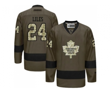 Toronto Maple Leafs #24 John-Michael Liles Green Salute to Service Stitched NHL Jersey