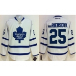 Toronto Maple Leafs #25 James Van Riemsdyk White Stitched NHL Jersey