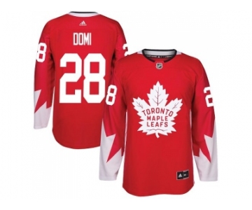 Toronto Maple Leafs #28 Tie Domi Red Alternate Stitched NHL Jersey