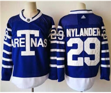 Toronto Maple Leafs #29 William Nylander Blue 1918 Arenas Throwback Stitched Hockey Jersey