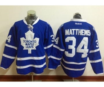 Toronto Maple Leafs #34 Auston Matthews Blue Home Stitched NHL Jersey