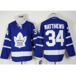 Toronto Maple Leafs #34 Auston Matthews Blue New Stitched NHL Jersey