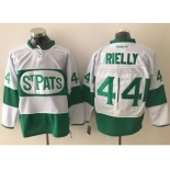 Toronto Maple Leafs #44 Morgan Rielly White Green St. Patrick's Day Stitched NHL Jersey