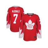 Toronto Maple Leafs #7 Lanny McDonald Red Alternate Stitched NHL Jersey