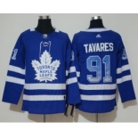 Toronto Maple Leafs #91 John Tavares Blue Drift Fashion Jersey