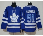 Toronto Maple Leafs #91 John Tavares Blue Drift Fashion Jersey