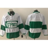 Toronto Maple Leafs Blank White Green St. Patrick's Day Stitched NHL Jersey