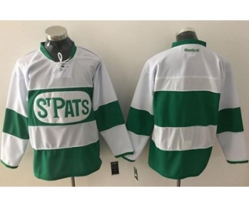 Toronto Maple Leafs Blank White Green St. Patrick's Day Stitched NHL Jersey