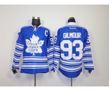 nhl jersey toronto maple leafs #93 gilmour blue[2014 winter classic patch C]