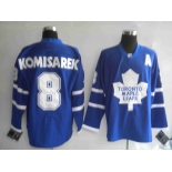 nhl jerseys pittaburgh toronto maple leafs 8# komisarek blue