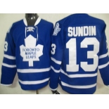 nhl jerseys toronto maple leafs #13 sundin blue (ccm)