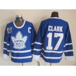 nhl jerseys toronto maple leafs #17 clark blue[75th][patch C]