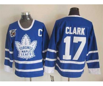 nhl jerseys toronto maple leafs #17 clark blue[75th][patch C]