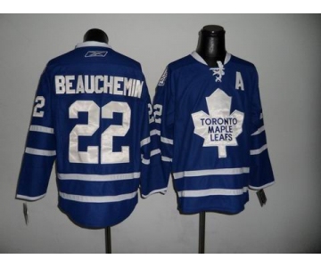 nhl jerseys toronto maple leafs #22 beauchemin blue