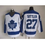 nhl jerseys toronto maple leafs #27 sittler white[m&n]