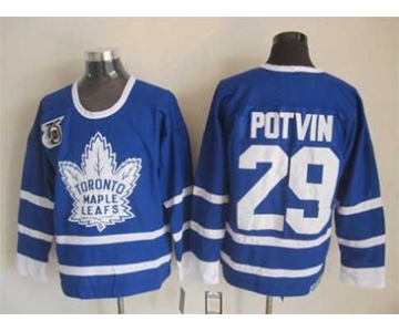 nhl jerseys toronto maple leafs #29 potvin blue[75th]