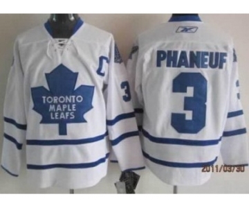 nhl jerseys toronto maple leafs #3 phaneuf patch white (patch c)