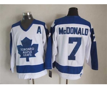 nhl jerseys toronto maple leafs #7 mcdonald white[patch A][m&n][mcdonald]