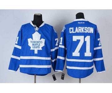 nhl jerseys toronto maple leafs #71 clarkson blue