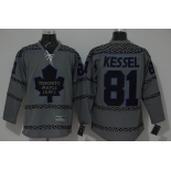 nhl jerseys toronto maple leafs #81 phil kessel grey [charcoal cross check]