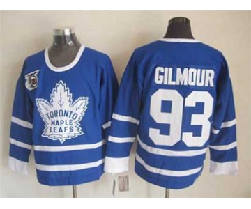 nhl jerseys toronto maple leafs #93 gilmour blue[75th]